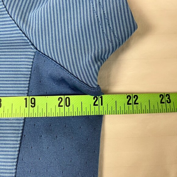 Adidas Women's Golf Climacool Collared Short Sleeve Striped Blue Polo Size XL - Picture 12 of 13